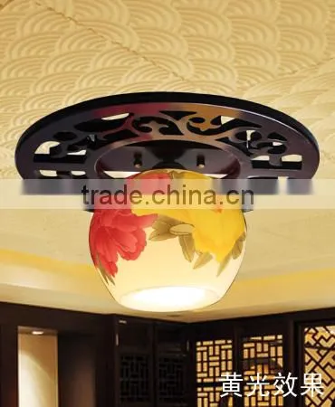 Modern Ceiling lighting Antique ceiling down light Fixture Design Porcelain Wooden Jingdezhen Dining Room Hotel ceiling lights