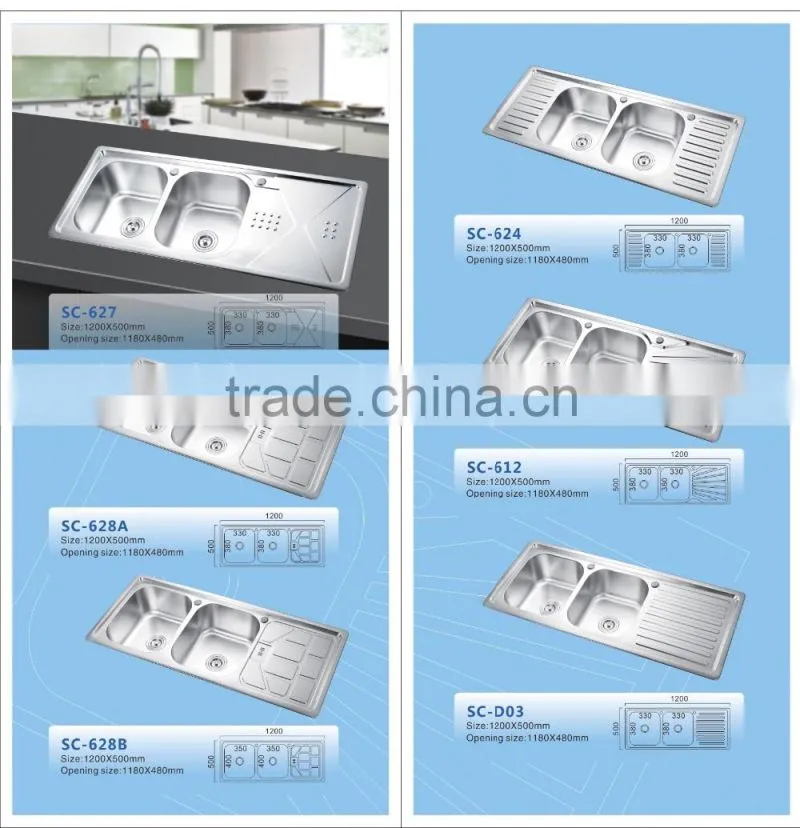Cheap price stainless steel 304 retangular single bowl handmade kitchen sink