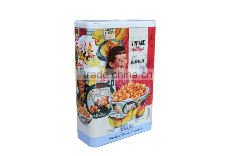 Good quality Rectangular tin box for card packing gift tin box