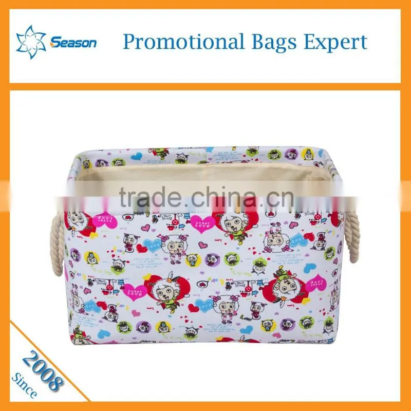 2016 hot selling canvas folding laundry basket