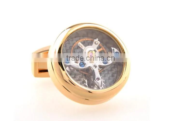 2014 New style fashion tourbillon watch movement cufflinks