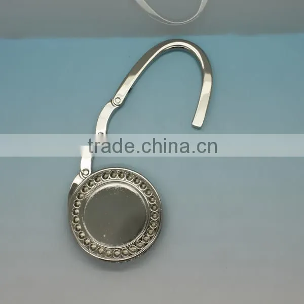 OEM Blank Purse Hook With Crystal For Tables Made In China