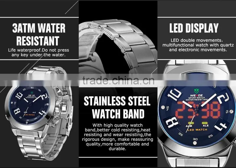 2015 Best Watch Stainless Steel Caseback Japan Movement WatchCheap Men Watch Wrist Watch WH1008-1C