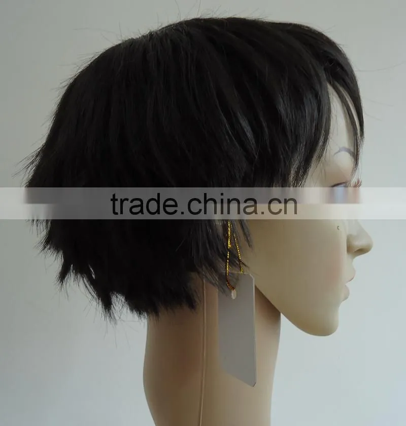 Cheap Fashion synthetic hair short wig black color