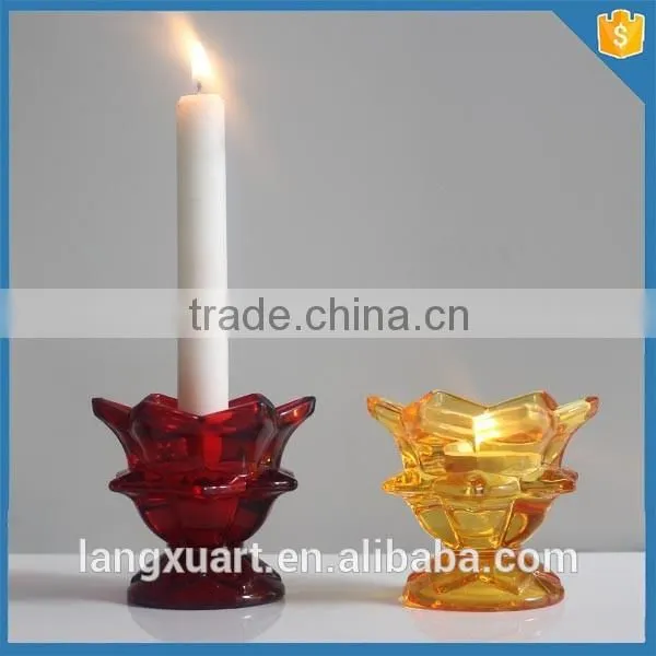 LX-Z045 double purpose lotus flower colored candle holder with foot