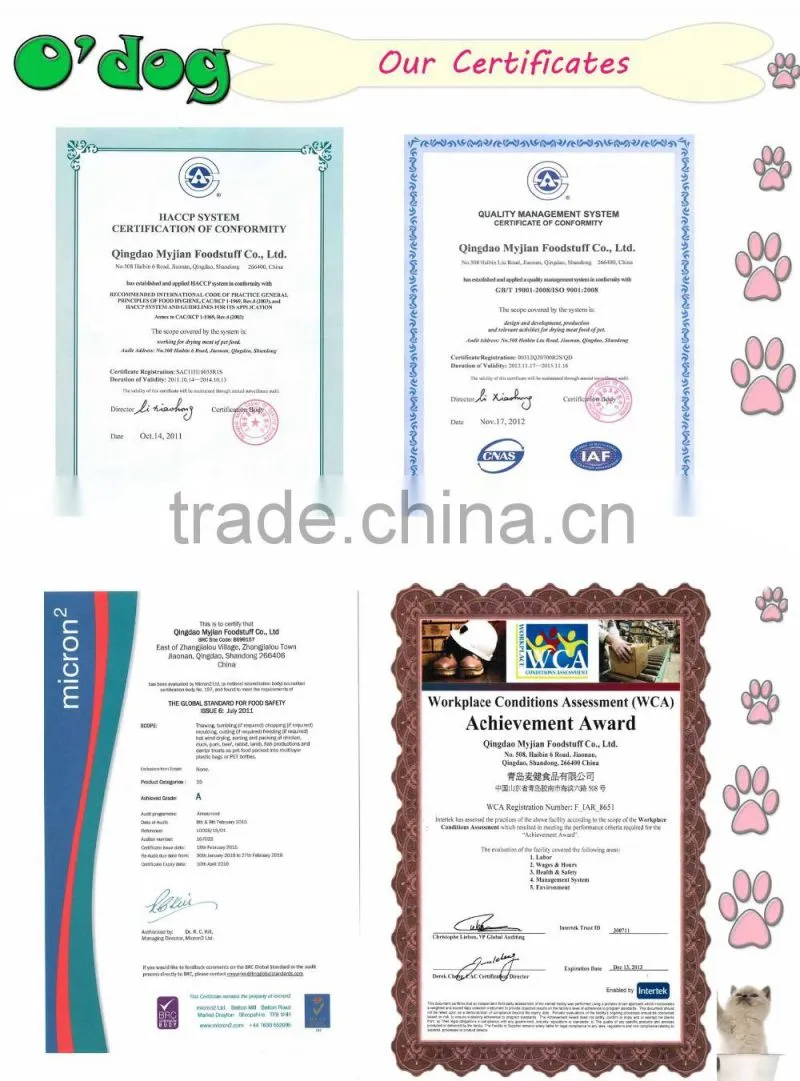 dog treat chicken jerky private label dry Pets Food and dogs dental chew treats snacks factory manufacturer