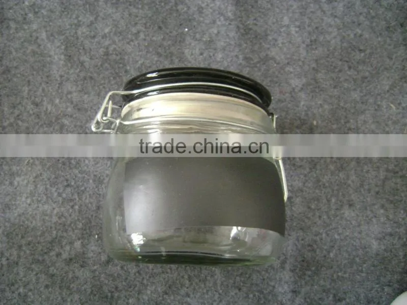 airtight glass candy jars with glass lid