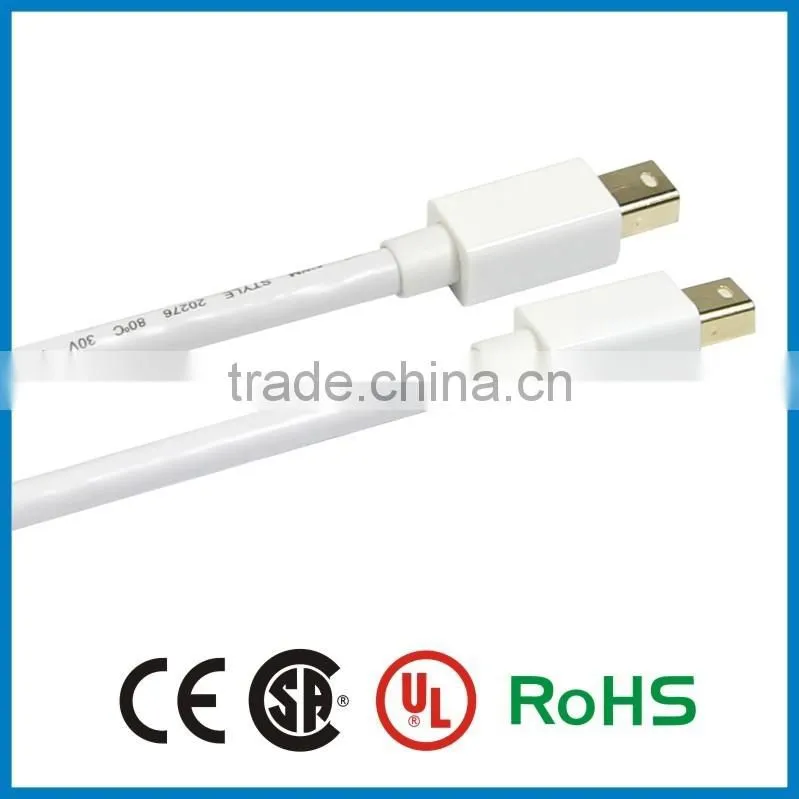 APBG white color mini dp displayport cable