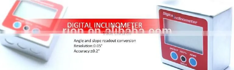Promotion New Style Single axis Digital Angle Meter With 4*90deg Range % Display Strong Magnetic Based