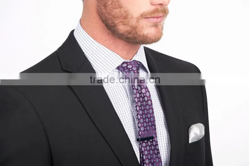 High quality custom tailored black men suit for wedding groom mens wedding suit