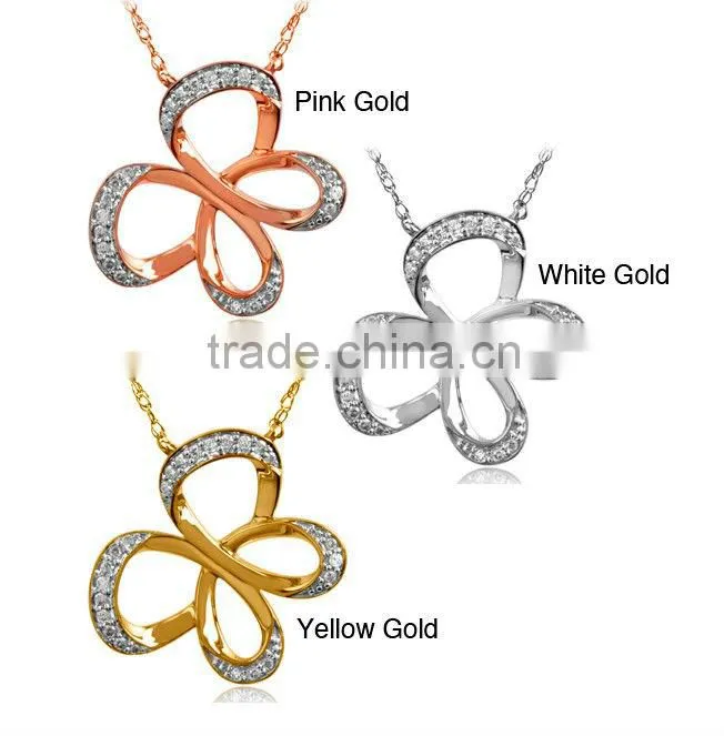 Two tone Color pendant 925 sterling silver necklace jewelry