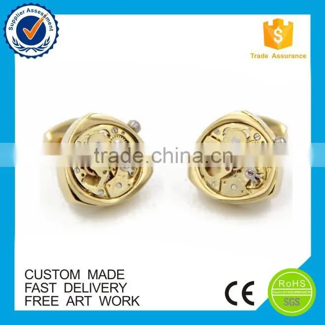 High Quality Automatic Movement Men Steampunk Cufflinks