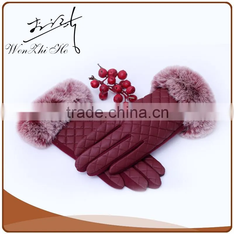 Discount Ladies Ostrich Skin Cashmere Lined Leather Gloves