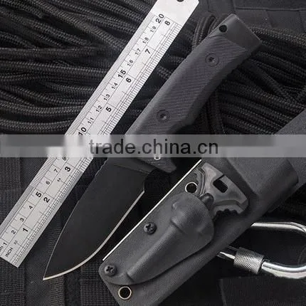 OEM D2 blade hunting survival knife with fire starter