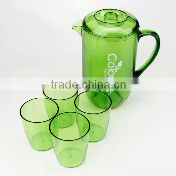 2 L clear jug kettle/Plastic pitcher/water pitcher with 4 cups