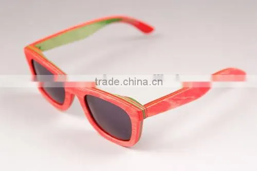 Handmade wood sunglasses skateboard wooden glasses eyewear frames in China high quality custom wood sunglasses