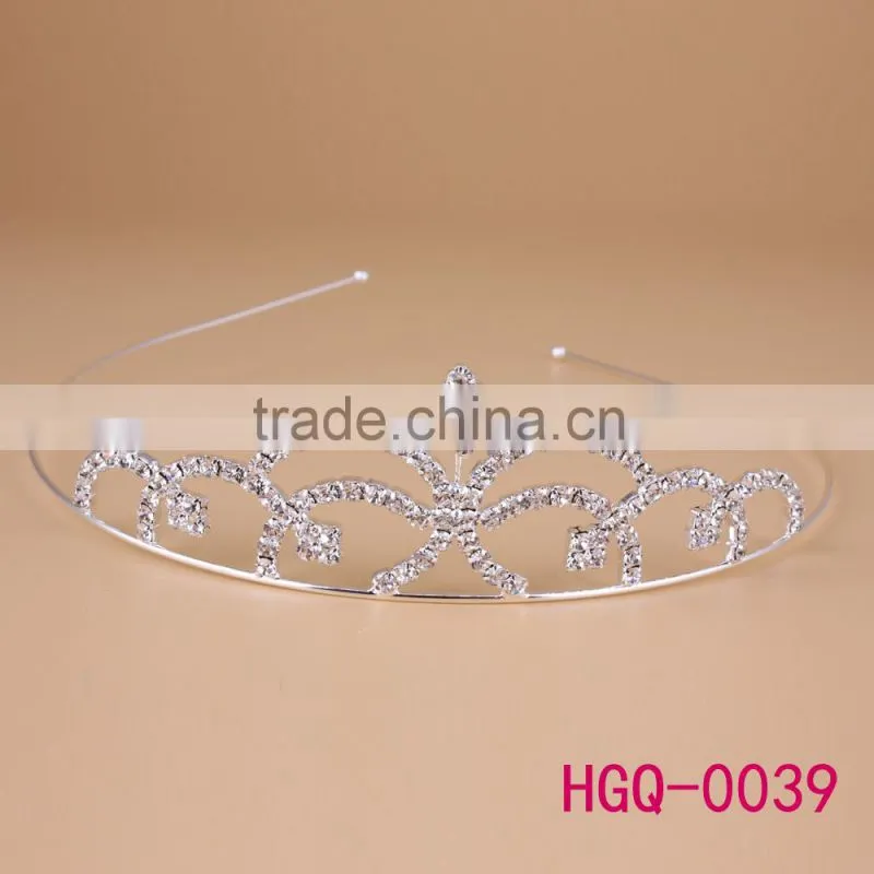 Hot selling queen hair tiara/ crown wedding bridal hair accessory