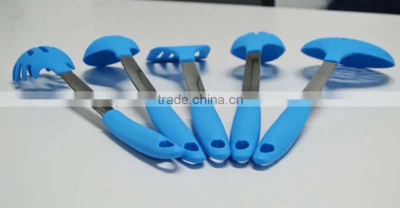Homemade Cooking food kitchen utensil Tools 304 stainless steel handle silicone cook tools