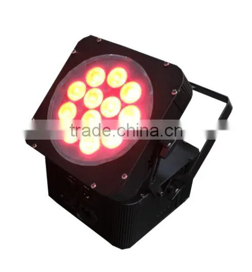 12x15w RGBWA 5in1 DMX wireless Battery led flat par light