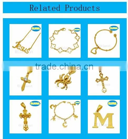 Olivia Wholesale High Quality 2016 Fashion 304 Stainless Steel 0-9 Lucky Number 5 Pendant New Year Gift