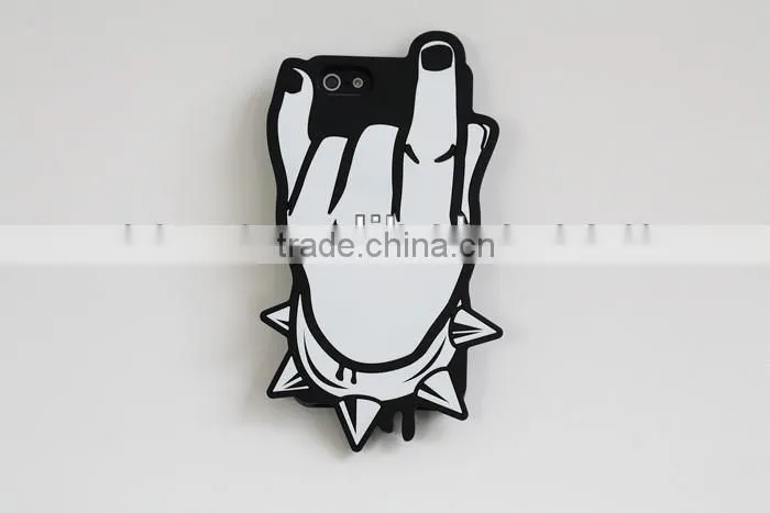 3D Hand/ Middle Finger & Finger Style Silicone Case Cover for iPhone 5 5g