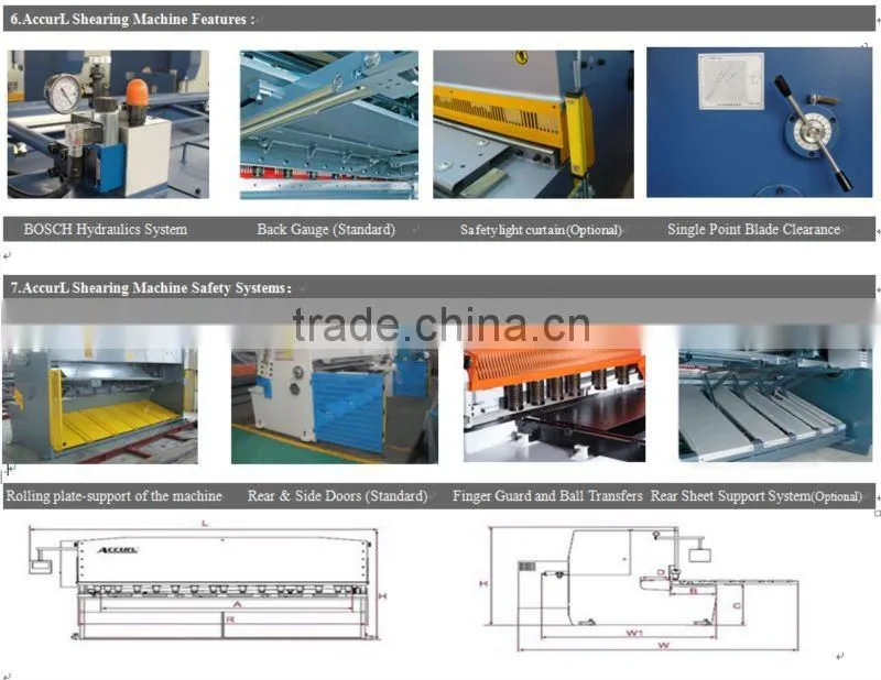 QC12Y-16*2500 Hydraulic Shearing Machine with NC system