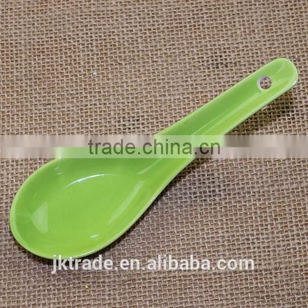 Cheap bulk Creamic coffee spoon/ Porcelain soup spoon