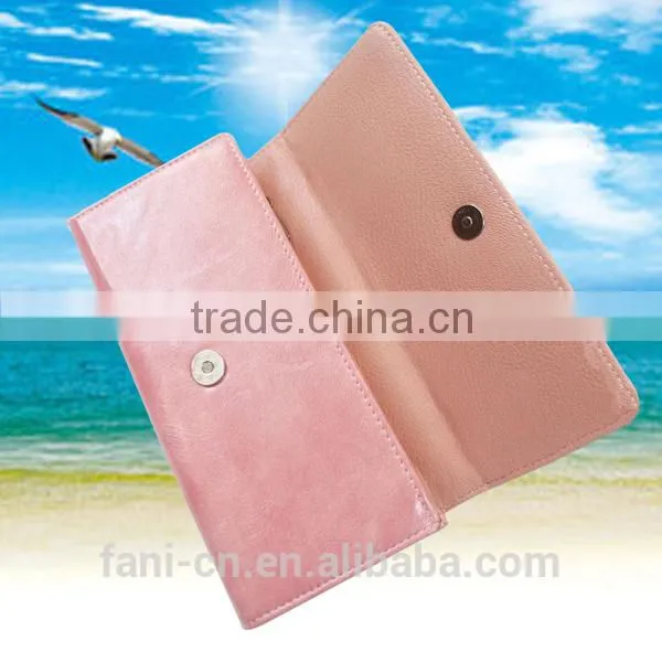 Cute leather clutch purse with elegant diamond on the purse for girls or ladies