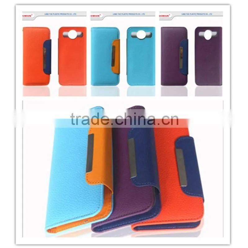 universal wallet litchi pattern leather phone case cover with metal clip for huawei honor mate lite max 6 7 y6 p8 p9