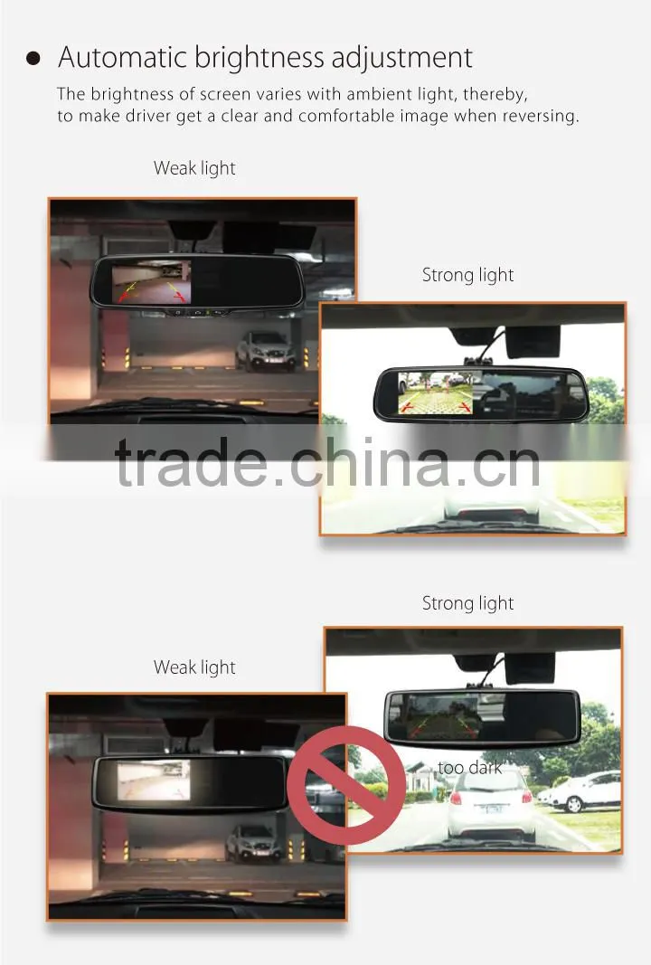 Multifunctional Gps navigation car rear view mirror with full hd dual records and wifi