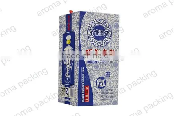 China factory direct sale custom design paper packing box for wine with logo print