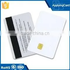 Smart rfid card pvc contact card with chips smart magnetic stripe card with one side printing