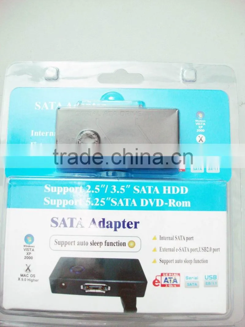 factory USB 2.0 to 2.5 3.5 eSATA usb external hard drive adapter