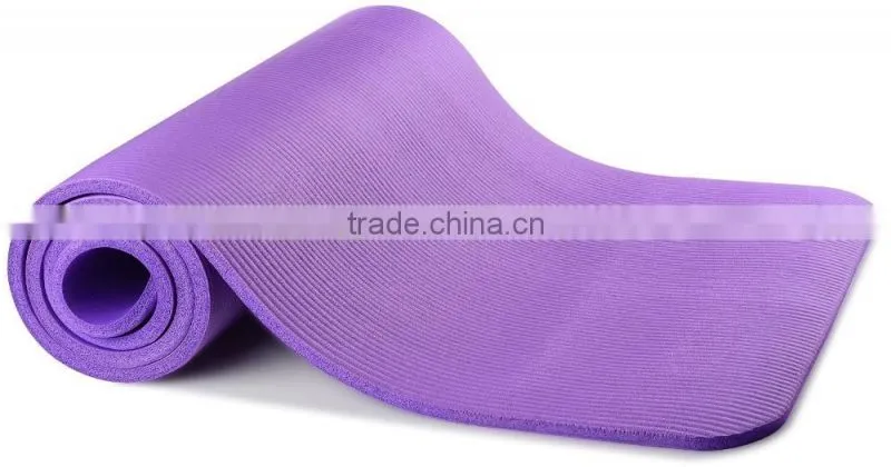 Eco-friendly TPE NBR PVC exercise light weight yoga mat with carrying strap