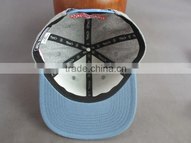 Customer high quality 6- panel snapback hat with 3D Embroidered Patch