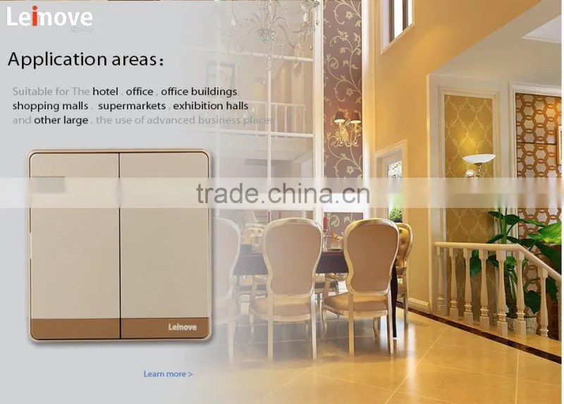 2015 new design 220v italian gold Simple electric wall light switch and socket