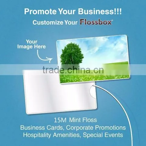 Best selling credit card dental floss 10M-20M with customized Logo