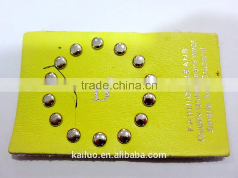 jeans leather label for lady jeans in america 2016