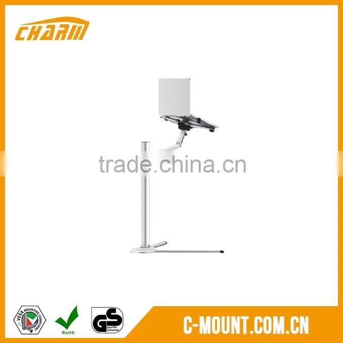 Adjustable floor stand laptop table