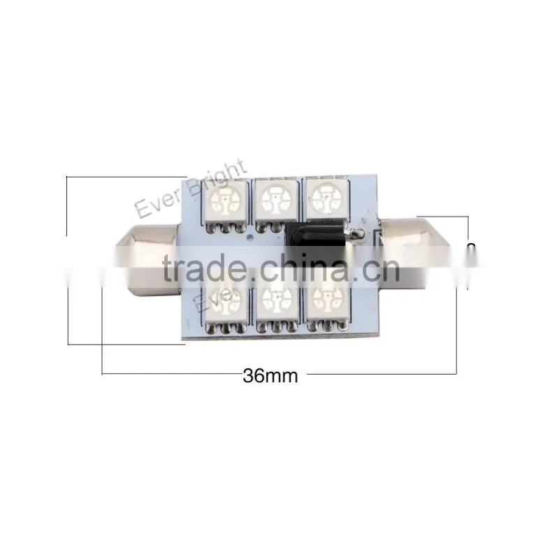 High quality rgb led dmx festoon light 5050 6smd 36MM/41MM RGB LED Light
