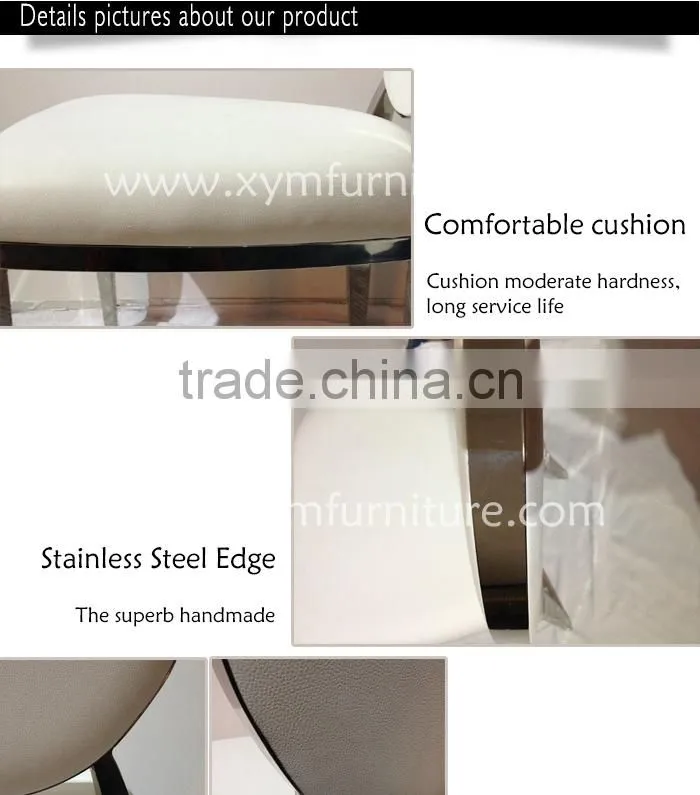 newest modern stainless dining table and chair