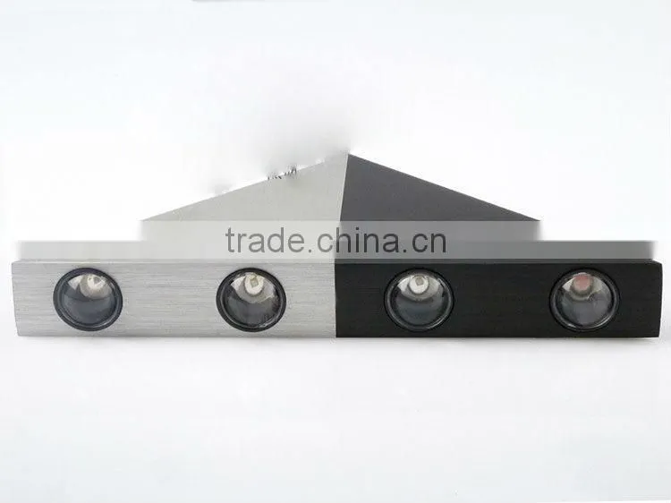 2013 Best sale Epistar chips triangle Brushed aluminum 5w wall light