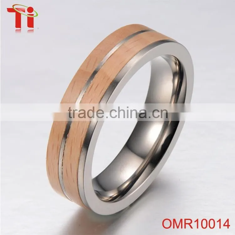 new fashion costume jewelry engagement wedding ring tungsten carbide stainless steel inlay wooden ring mens bands