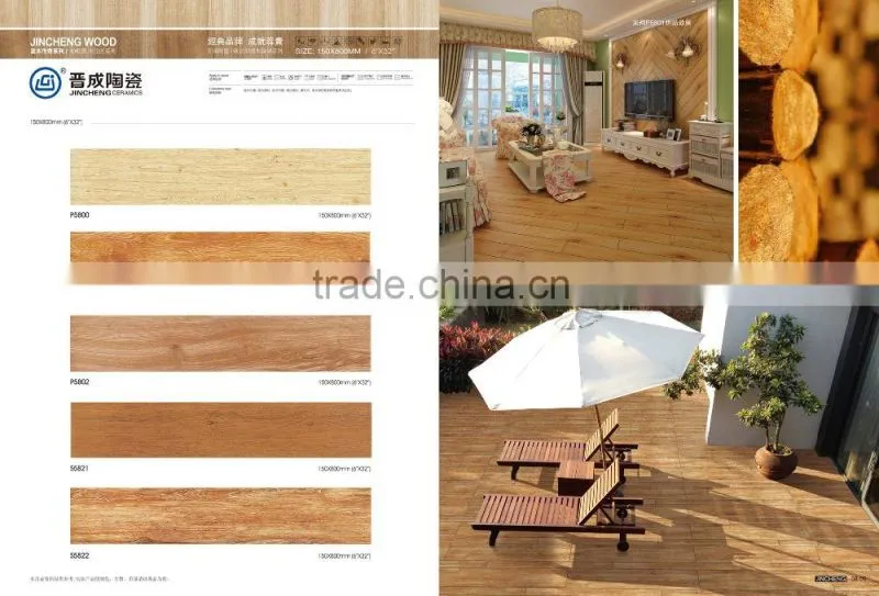 150x800mm 3D inkjet wooden look ceramic tile P5806
