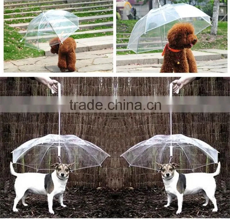 2017 high quality promotional transparent pet dog umbrella