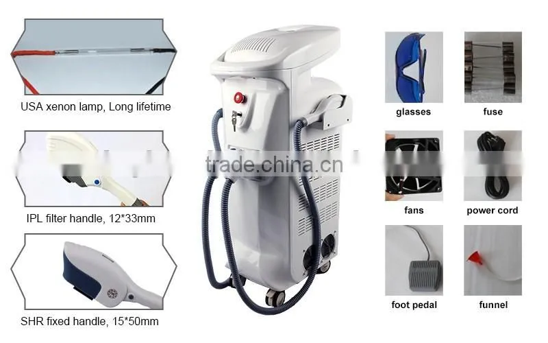 Shr ipl laser hair removal ipl facial machine