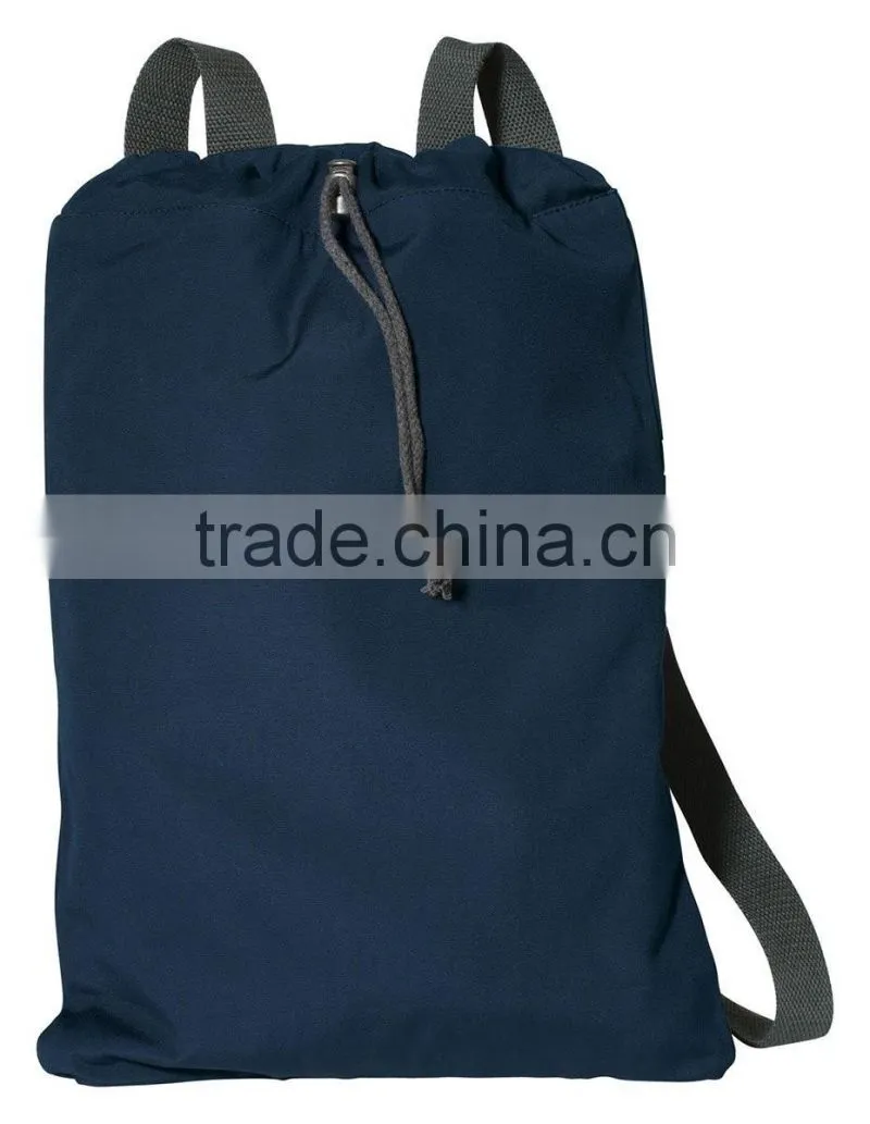 Canvas Soft Cotton Drawcord Toggle Cinch Pack Promotional Drawstring backpack