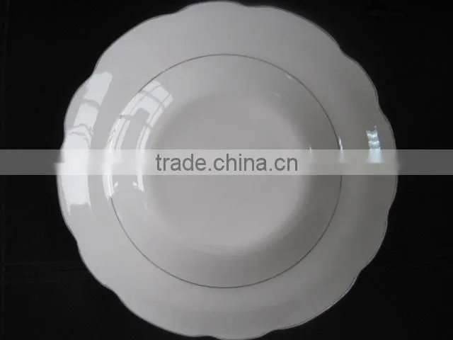 ggk ceramic dinner plate,white ceramic dinner plates,flat ceramic plate
