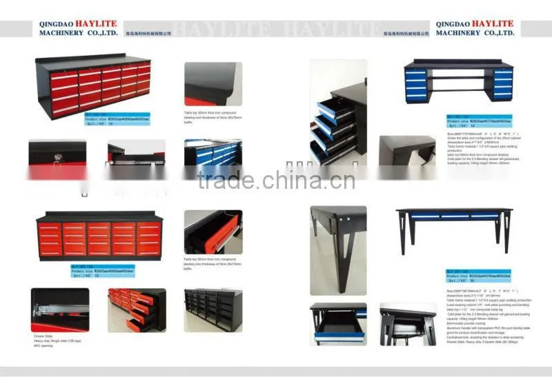 Single rail with chest and drawers tool cabinet
