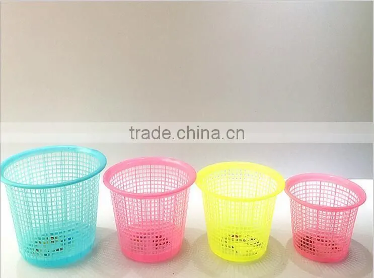 Durable plastic mesh 14L waste bins perforated plastic trash can